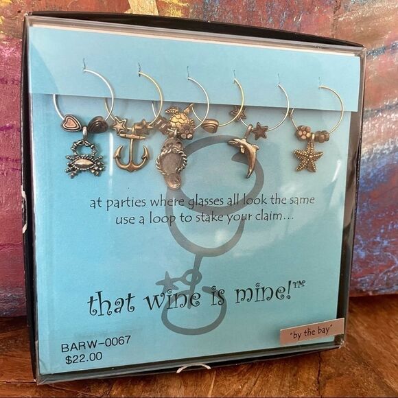 That wine is mine “by the bay” wine charms - Picture 1 of 8